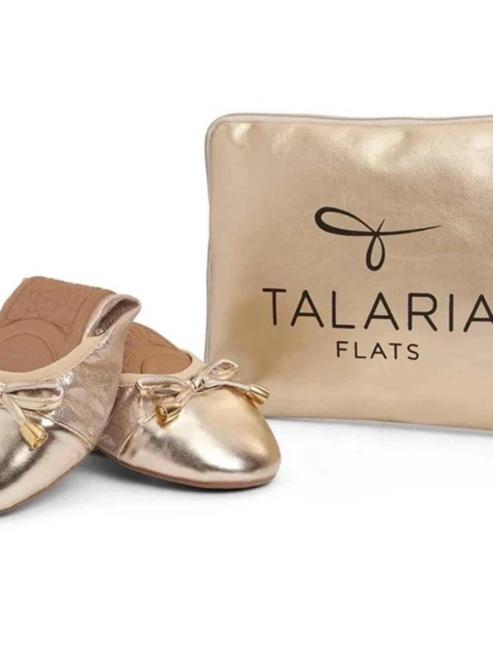 Talaria Women's 9 Premium Foldable Flats with Pouch Like New Travel